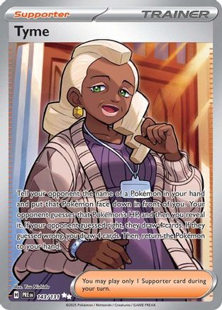 Tyme 143/131 - Holofoil SV Prismatic Evolutions - Ultra Rare