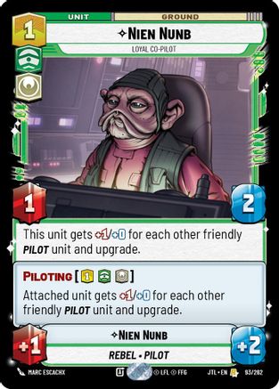 Nien Nunb - Loyal Co-Pilot (093/262) - Jump to Lightspeed