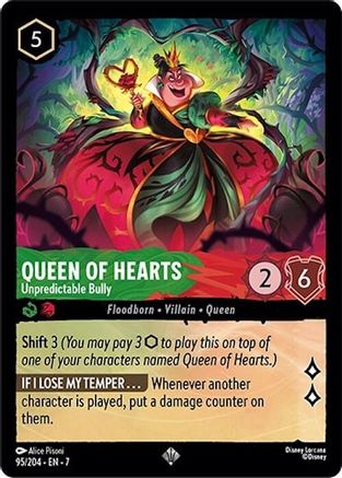 Queen of Hearts - Unpredictable Bully (95/204) - Archazias Island Cold Foil