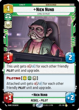 Nien Nunb - Loyal Co-Pilot (Foil) (591) - Jump to Lightspeed Foil
