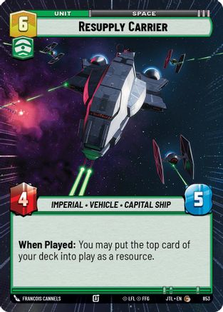 Resupply Carrier (Hyperspace Foil) (853) - Jump to Lightspeed Foil