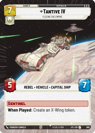 Tantive IV - Fleeing the Empire (Hyperspace Foil) (986) - Jump to Lightspeed Foil