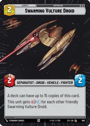 Swarming Vulture Droid (Hyperspace Foil) (990) - Jump to Lightspeed Foil