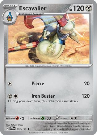 Escavalier 102/159 - Reverse Holofoil SV09 Journey Together - Uncommon