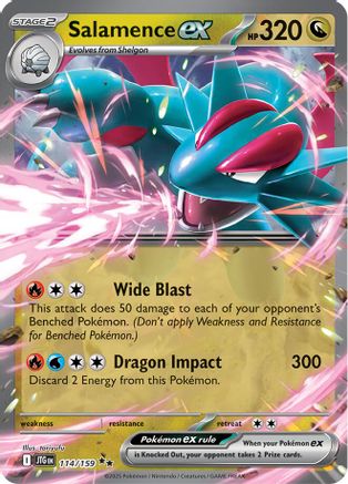 Salamence ex 114/159 - Holofoil SV09 Journey Together - Double Rare
