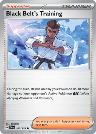 Black Belt's Training 145/159 - Reverse Holofoil SV09 Journey Together - Common