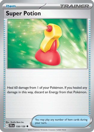 Super Potion 158/159 - Reverse Holofoil SV09 Journey Together - Uncommon