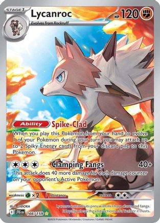 Lycanroc 166/159 - Holofoil SV09 Journey Together - Illustration Rare