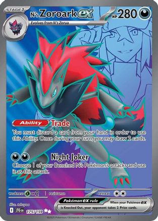N's Zoroark ex 175/159 - Holofoil SV09 Journey Together - Ultra Rare