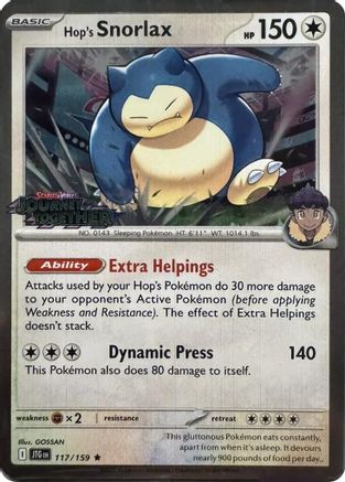 Hop's Snorlax 117/159 - Holofoil SV09 Journey Together