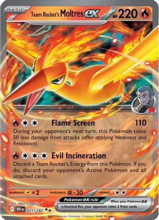 Team Rocket's Moltres ex 031 - Holofoil SV10 Destined Rivals - Double Rare