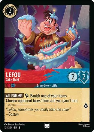 LeFou - Cake Thief (138/204) - Reign of Jafar Cold Foil