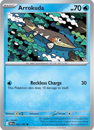 Arrokuda 062 - Reverse Holofoil SV10 Destined Rivals - Common