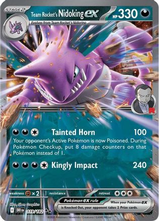 Team Rocket's Nidoking ex 119/182 - Holofoil SV10 Destined Rivals - Double Rare