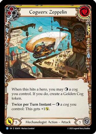 Cogwerx Zeppelin (Yellow) (SEA019) - High Seas Rainbow Foil