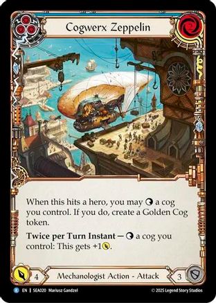 Cogwerx Zeppelin (Blue) (SEA020) - High Seas Rainbow Foil