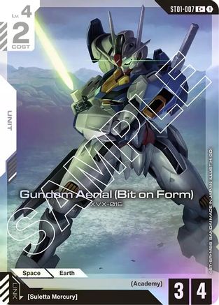 Gundam Aerial (Bit on Form) (C+) (ST01-007) - Starter Deck 01 Heroic Beginnings Holofoil