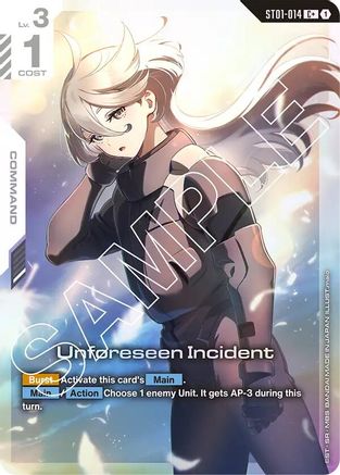 Unforeseen Incident (C+) (ST01-014) - Starter Deck 01 Heroic Beginnings Holofoil
