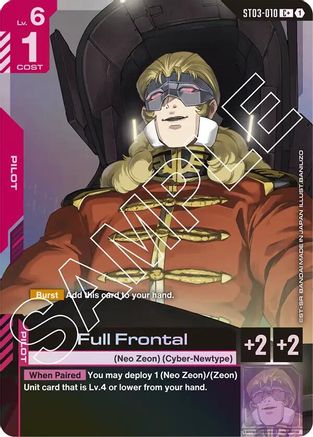 Full Frontal (C+) (ST03-010) - Starter Deck 03 Zeons Rush Holofoil