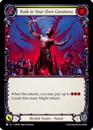 Bask in Your Own Greatness (Yellow) (SUP099) - Super Slam Rainbow Foil