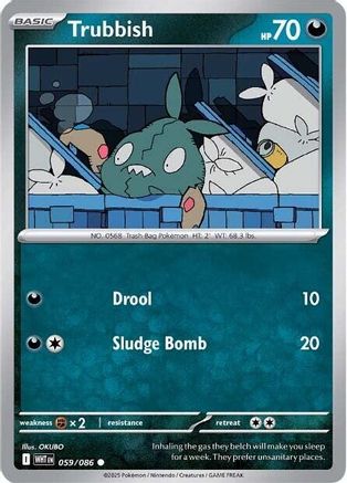 Trubbish 059/086 - Reverse Holofoil SV White Flare - Common