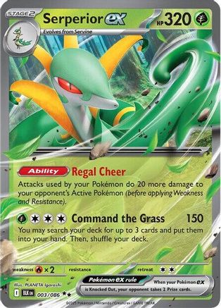 Serperior ex 003/086 - Holofoil SV Black Bolt - Double Rare