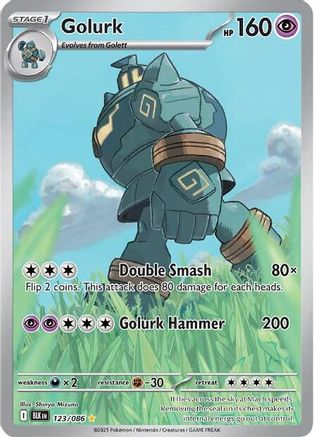 Golurk 123/086 - Holofoil SV Black Bolt - Illustration Rare