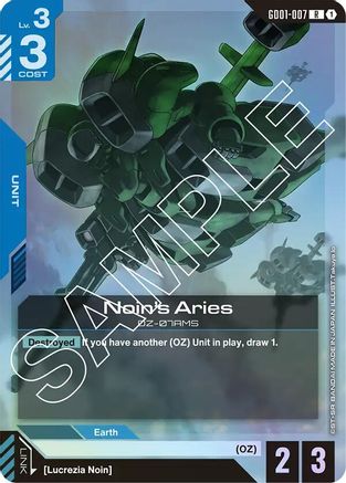 Noin's Aries (GD01-007) - Newtype Rising Holofoil