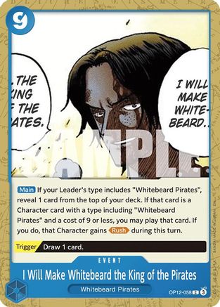 I Will Make Whitebeard the King of the Pirates (OP12-058) - Legacy of the Master