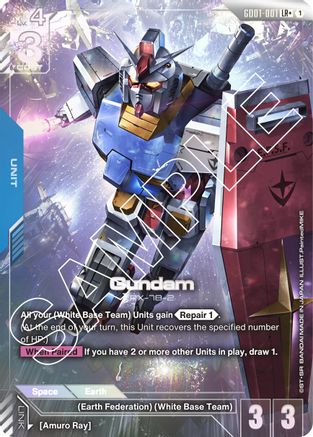 Gundam (GD01-001) (LR+) (GD01-001) - Newtype Rising Holofoil