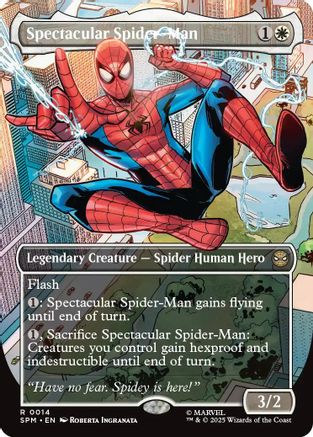 Spectacular Spider-Man (Borderless) (SPM-014) - Marvel's Spider-Man Foil