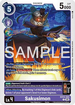 Sakusimon (EX10-043) - Sinister Order