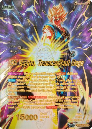 Vegito // SS Vegito, Transcendent Rage (SLR) (PRISMATIC CLASH) Foil