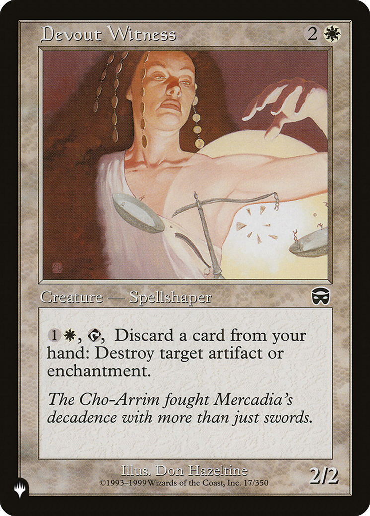 Devout Witness (LIST-MMQ-17) - The List