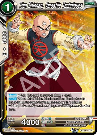 Tien Shinhan, Versatile Techniques (PRISMATIC CLASH)