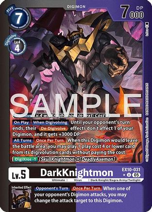 DarkKnightmon (Alternate Art) (EX10-031) - Sinister Order Foil