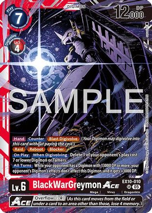 BlackWarGreymon ACE (EX10-010) - Sinister Order Foil