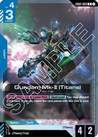 Gundam Mk-II (Titans) (GD02-003) - Dual Impact Holofoil