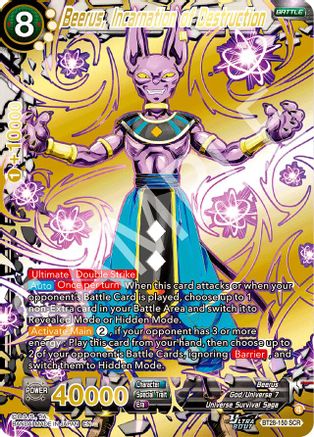 Beerus, Incarnation of Destruction (PRISMATIC CLASH) Foil