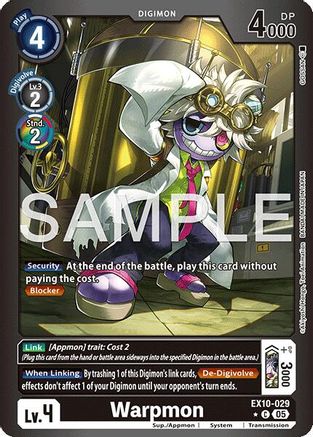 Warpmon (Limited Foil) (EX10-029) - Sinister Order Foil