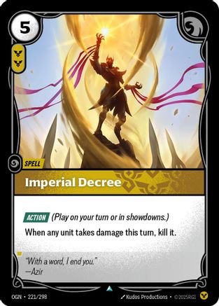 Imperial Decree (221/298) - Origins