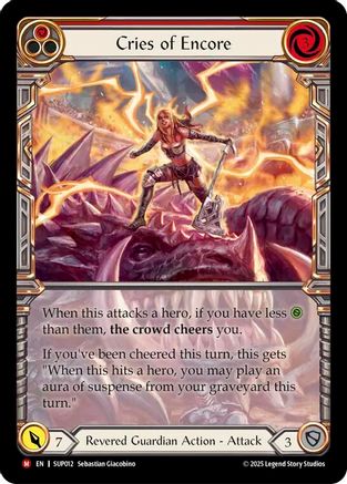 Cries of Encore (Extended Art) (SUP012) - Super Slam Cold Foil