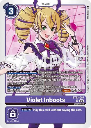 Violet Inboots (BT23-087) - Hackers' Slumber Foil