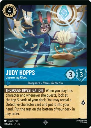 Judy Hopps - Uncovering Clues (156/204) - Whispers in the Well Cold Foil