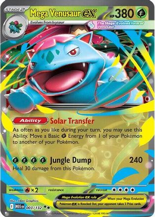 Mega Venusaur ex 003/132 - Holofoil ME01 Mega Evolution - Double Rare