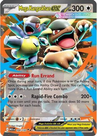 Mega Kangaskhan ex 104/132 - Holofoil ME01 Mega Evolution - Double Rare