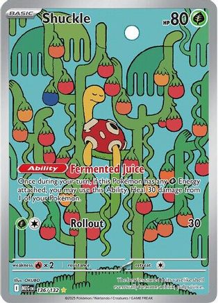 Shuckle 136/132  - Holofoil ME01 Mega Evolution - Shiny Rare