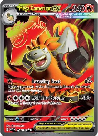 Mega Camerupt ex 156/132 - Holofoil ME01 Mega Evolution - Ultra Rare