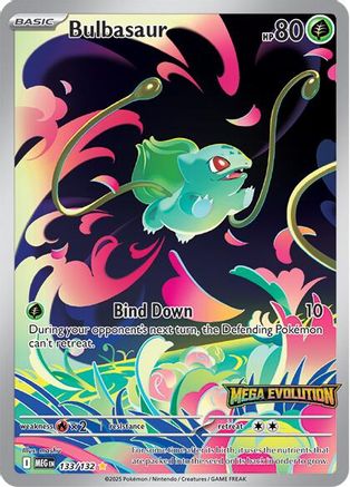 Bulbasaur 133/132 - Holofoil ME01 Mega Evolution - Illustration Rare Team Card Titan Bulbasaur 133/132 - Holofoil ME01 Mega Evolution - Illustration Rare Team Card Titan