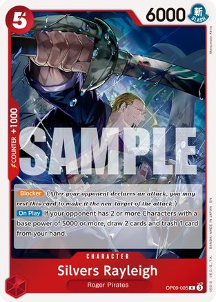 Silvers Rayleigh - OP09-005 (Reprint) (OP09-005) - Premium Booster -The Best- Vol. 2 Foil